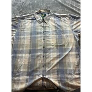 Cabela's Shirt Mens 3XLT Blue Tall Button Up‎ Hiking Hunting Fishing Camping
